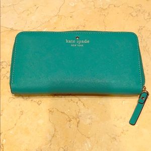 Kate Spade ZIP Around Wallet Teal